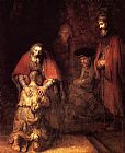 Rembrandt Famous Paintings - The Return of the Prodigal Son